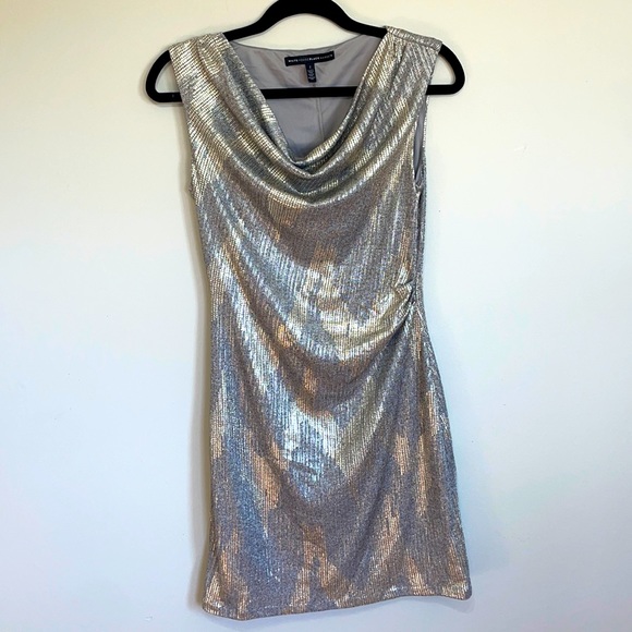 White House Black Market Dresses & Skirts - SALE 10% OFF | White House Black Market Metallic Cowl Neck Cocktail Dress